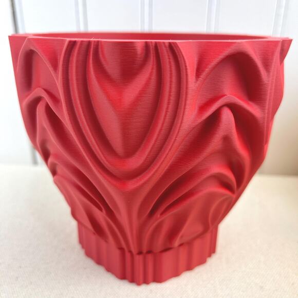 Sculptural Geometric Indoor Planter, Corru Planter Pot, Tabletop Planter - Picture 3 of 10